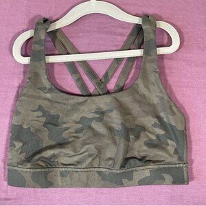 Lululemon Energy Bra in Savasana Camo 20cm Fatigue Green - Size 4